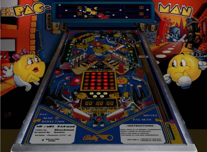 FLIPPER MR.& MRS PAC-MAN Bally